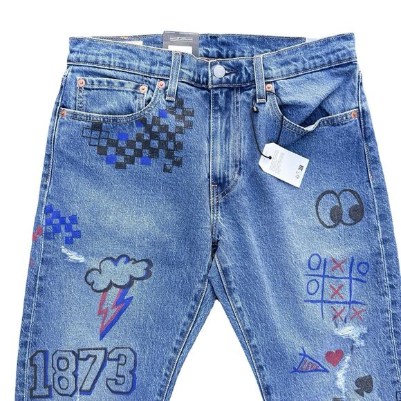 Levi's 512 Premium Slim Taper Fit Men's Blue Jeans Size 31 X 32 Denim NWT - Picture 12 of 17